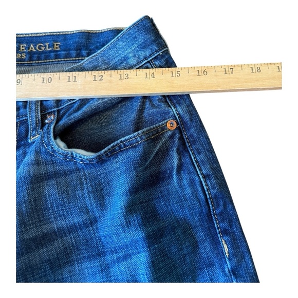 American Eagle Outfitters Men's Jeans Slim Straight 29x32 Medium Blue Denim - Picture 6 of 10